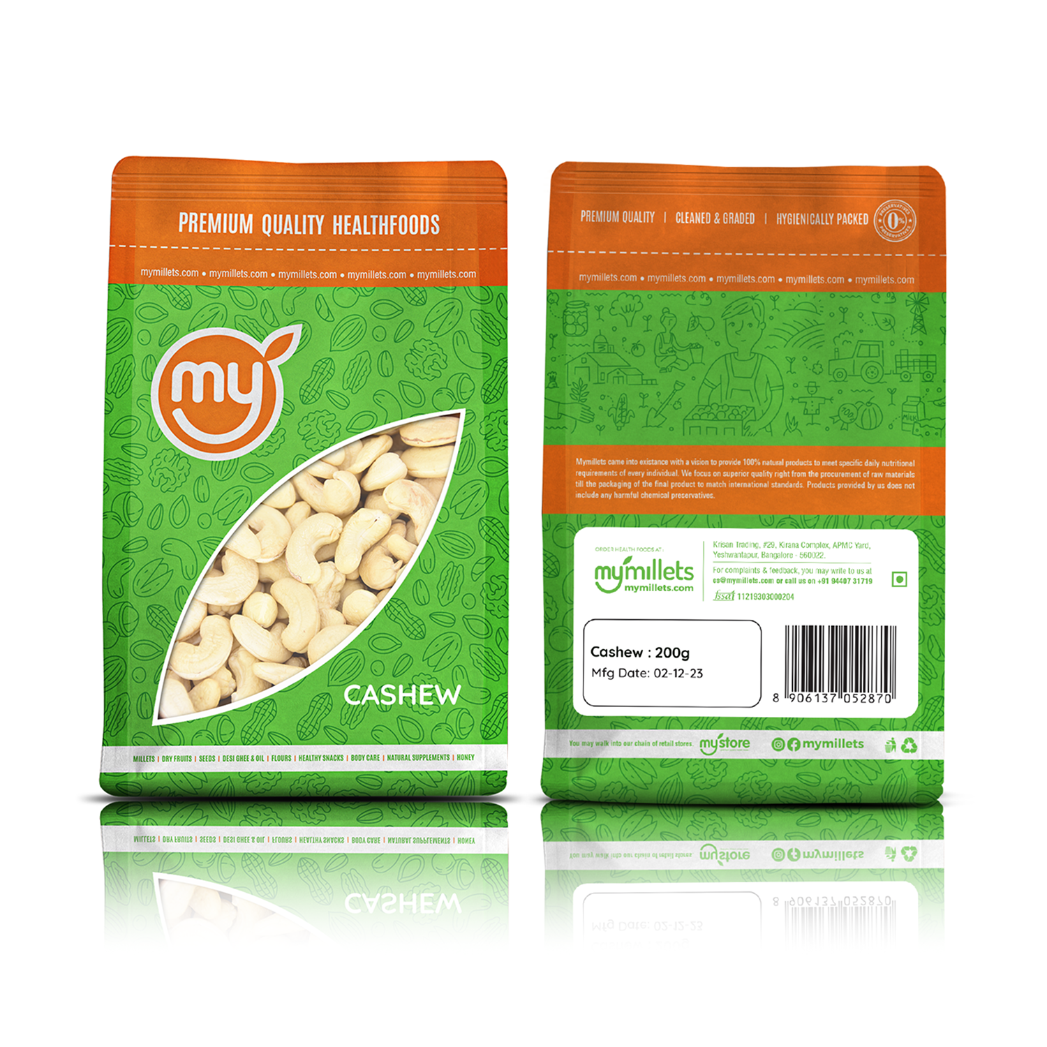 Premium Cashew Nuts - Mix Of W210/W240/W320/W400 | Whole Kaju