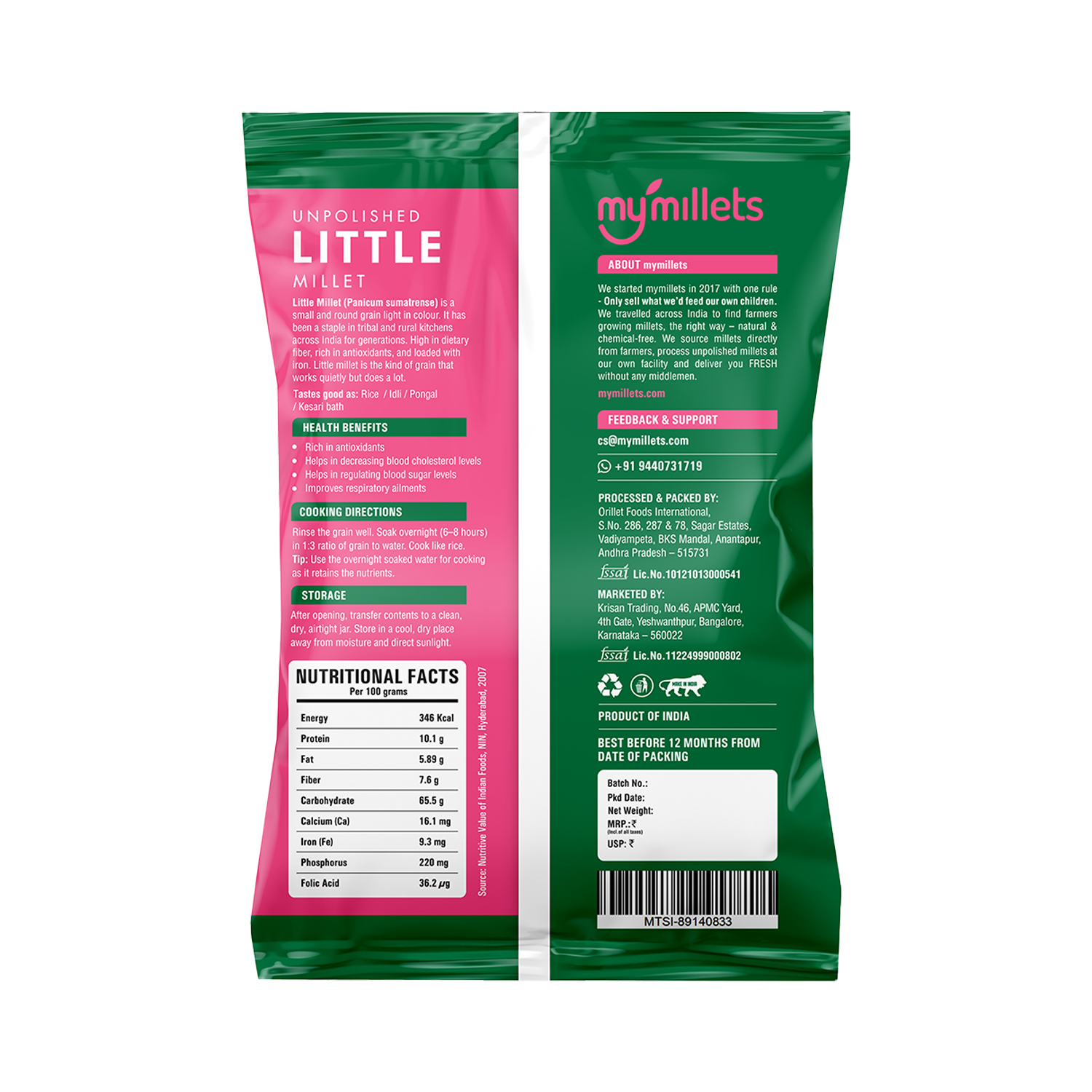 Little Millet | Saama Unpolished | Gluten-Free Nutritious Grain