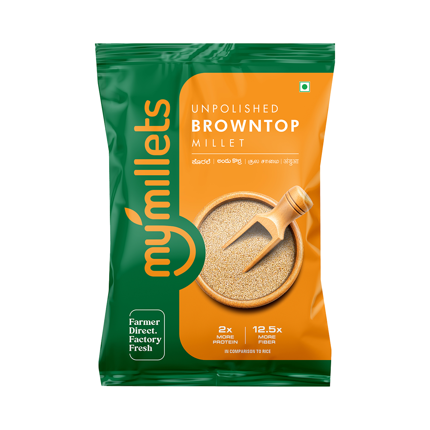 Browntop Millet | Andu Korra Unpolished | Gluten-Free Millet Rich in Fiber & Minerals