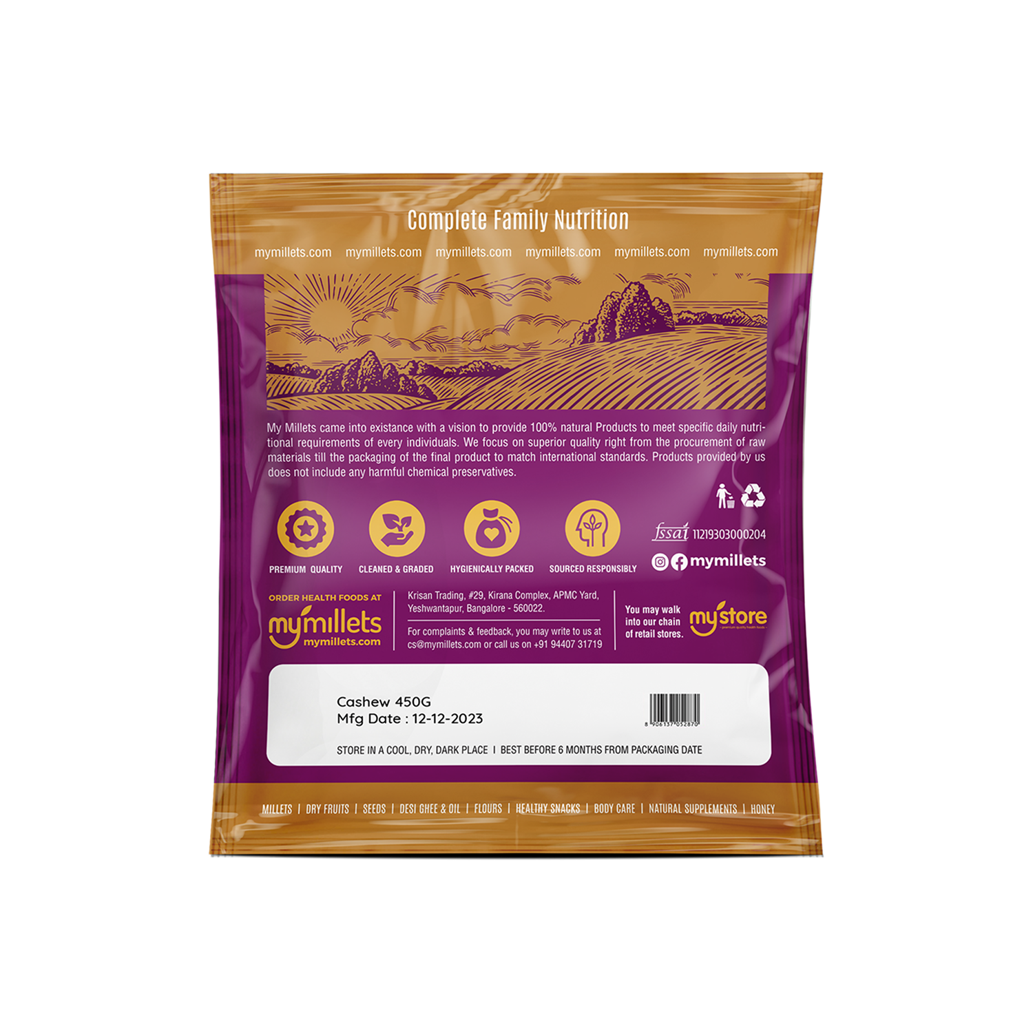 Premium Cashew Nuts - Mix Of W210/W240/W320/W400 | Whole Kaju