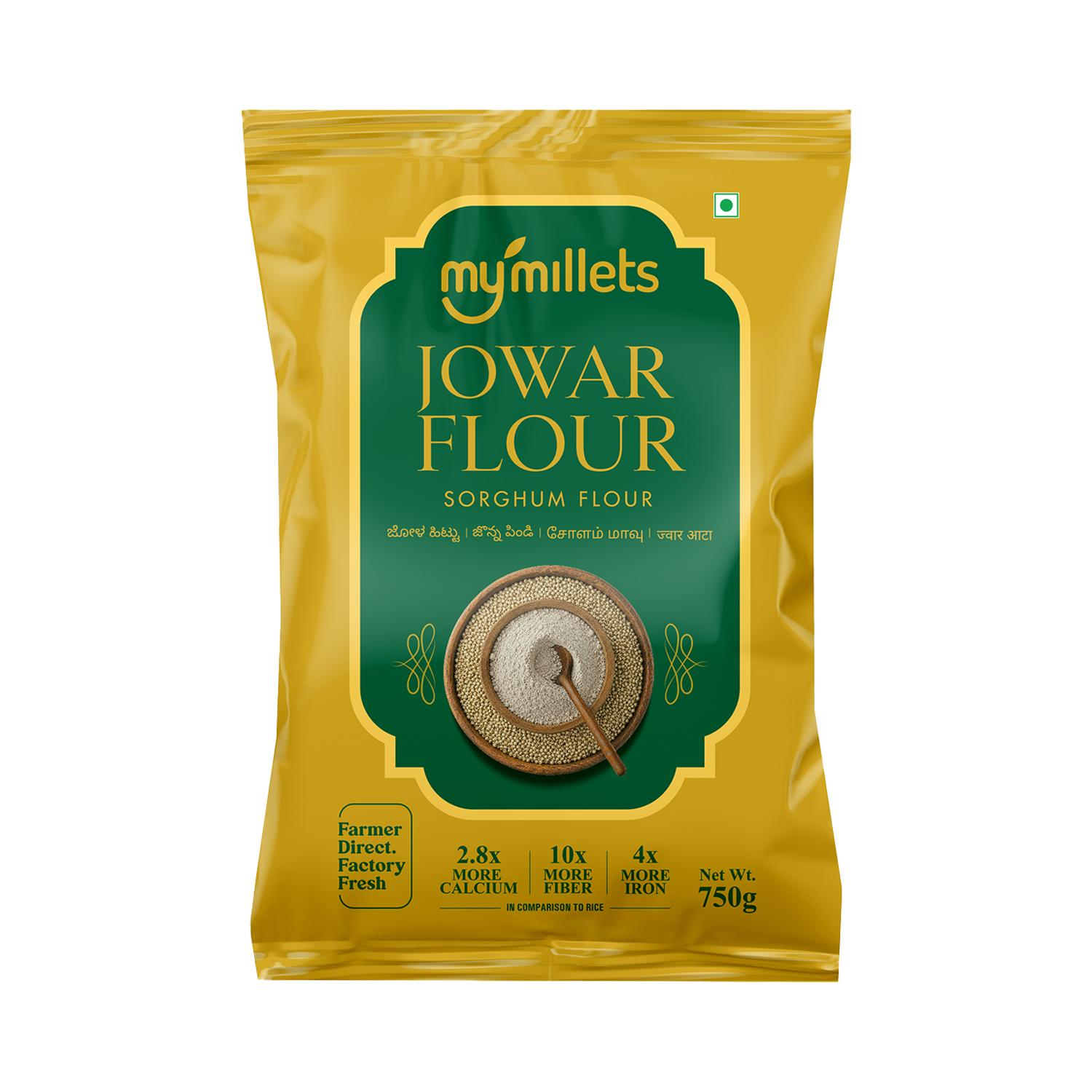 Jowar Flour 750g | Sorghum Flour | Gluten-Free Atta for Healthy Diet